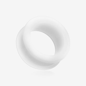 A Pair of Flexible Silicone Double Flared Ear Gauge Tunnel Plug-Clear